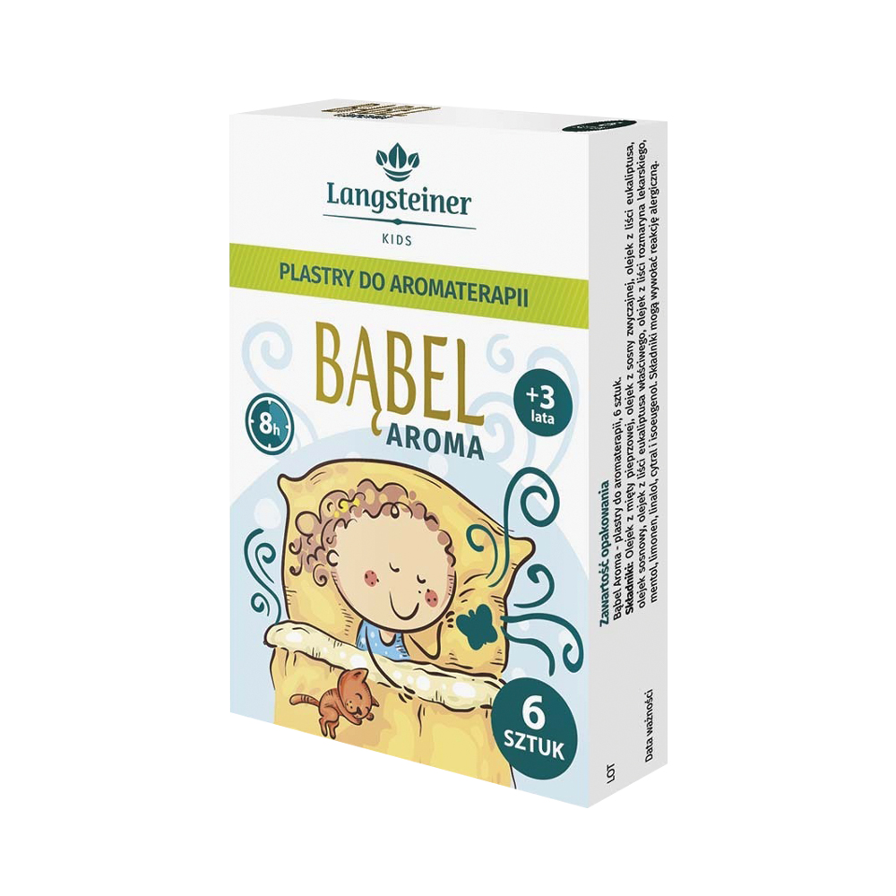 Пластирі з ефірними маслами для дітей 3+ Langsteiner — 6 штук з ефірними маслами евкаліпта і м'яти для садка та класу