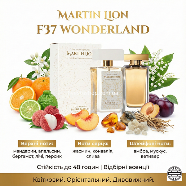Парфюмированная вода Martin Lion F37 Wonderland Для женщин, 50 мл 470096 фото