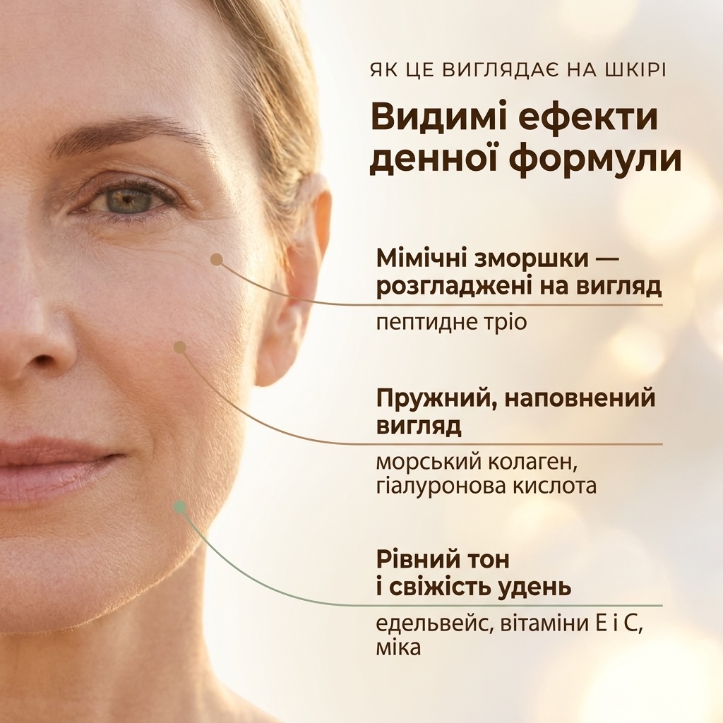 Как действует дневной антивозрастной крем CollagenaT — пептидное трио, коллаген и ровный тон под макияж