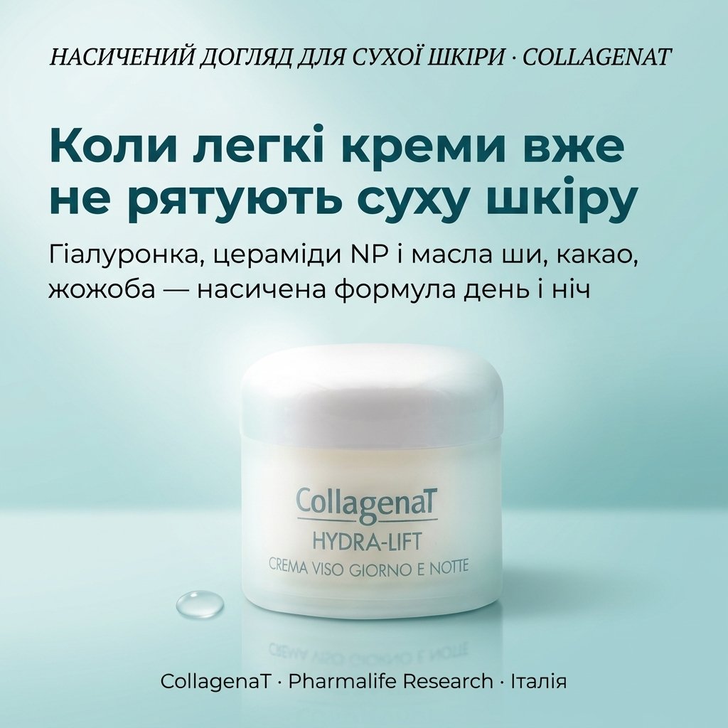 Насыщенный увлажняющий крем CollagenaT HYDRA-LIFT для сухой кожи лица, шеи и декольте