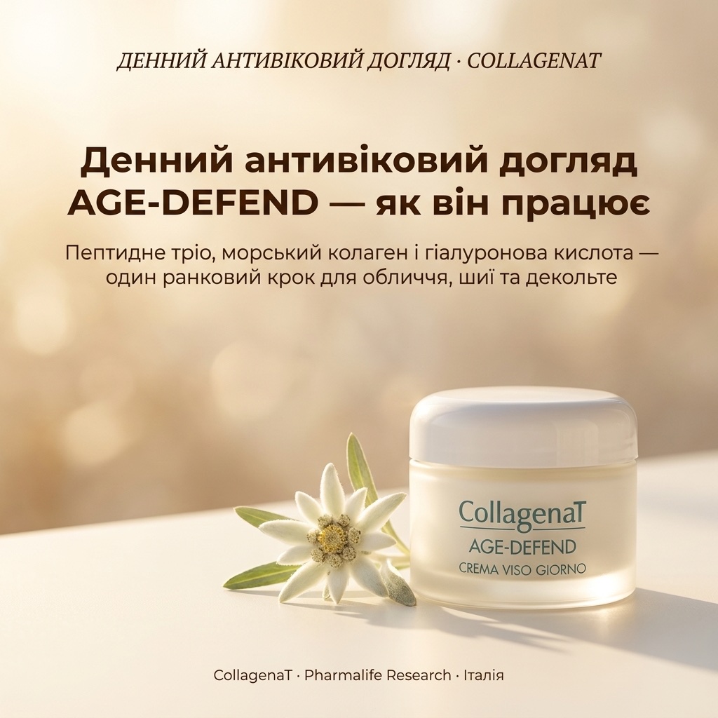 Дневной интенсивный антивозрастной крем CollagenaT AGE-DEFEND для лица, шеи и декольте
