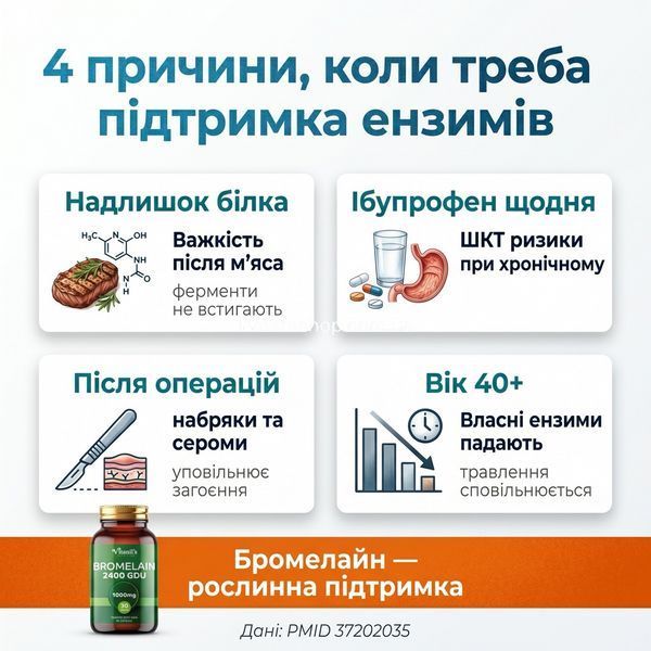 4 причини потреби в бромелайні &mdash; білок, відновлення, операції, вік 40+, livestashop