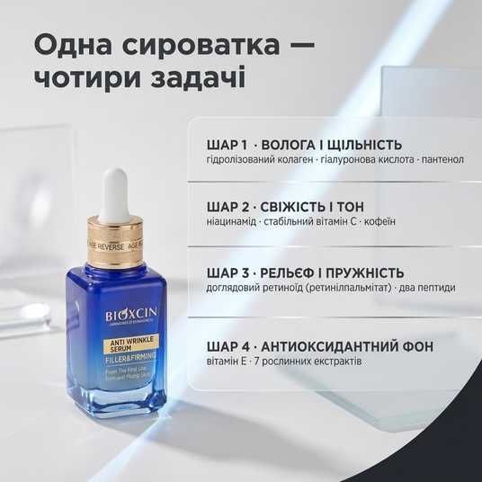 Нічна сироватка для обличчя проти зморшок BIOXCIN — купити