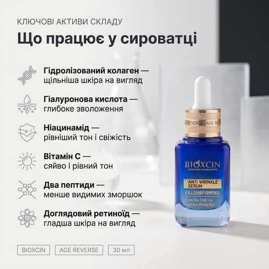 Ночная сыворотка для лица против морщин BIOXCIN — купить