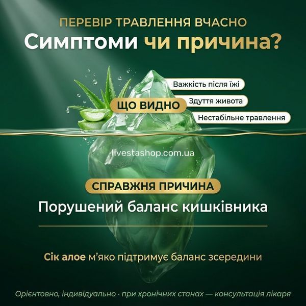 Кому варто перевірити травлення &mdash; симптоми vs справжня причина, порушений баланс кишківника, Pharmalife Насичений Сік Алое
