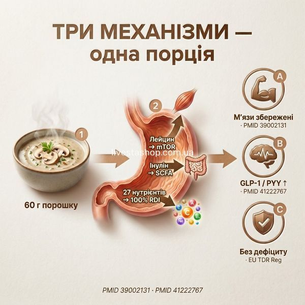Три рівні насичення Nutripharma: 30 г сироваткового протеїну, інулін, 27 вітамінів і мінералів &mdash; інфографіка, livestashop