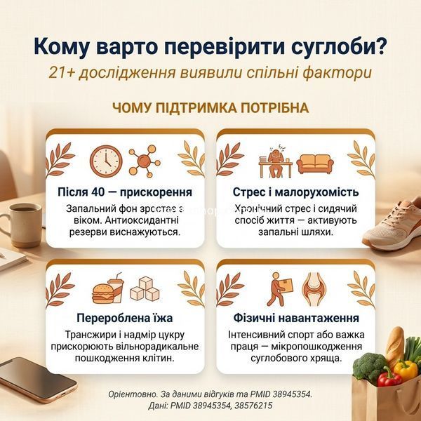 4 фактори які впливають на суглоби і антиоксидантний захист &mdash; куркумін Vitanil's підтримка