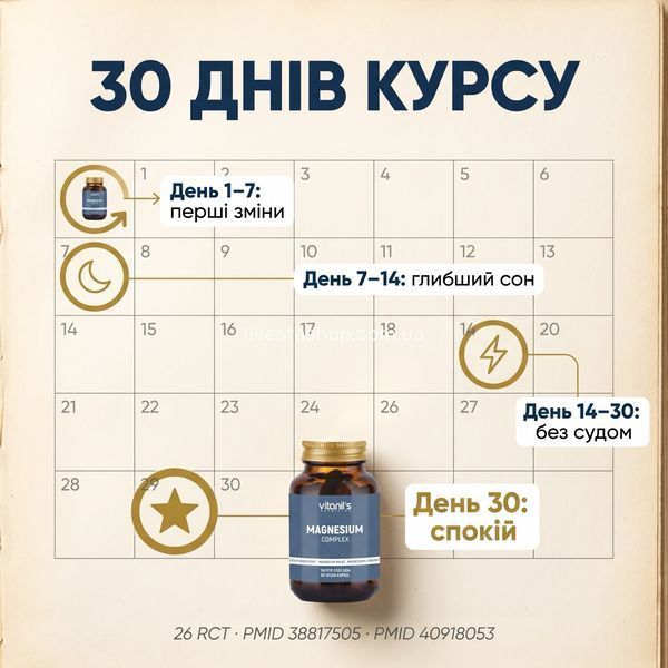 Vitanil's Магній 30 днів курсу &mdash; перші зміни, глибший сон, без судом, спокій, livestashop