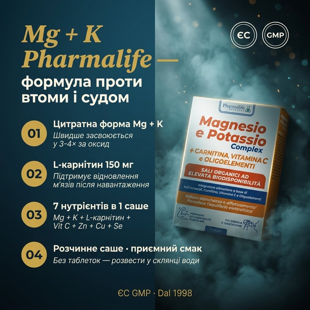 Pharmalife Research, Лекко, Італія — Dal 1998: лабораторія розробки Mg+K комплексу