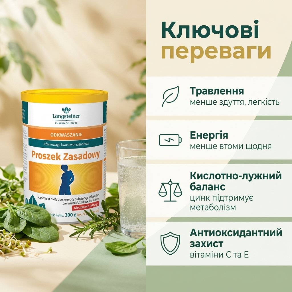 Стакан с растворённым порошком Langsteiner на тумбочке перед сном — вечерний минеральный приём