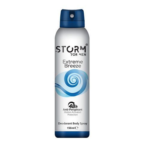 Чоловічий дезодорант-антиперспірант для тіла STORM Extreme Breeze, 150 мл 468232 фото