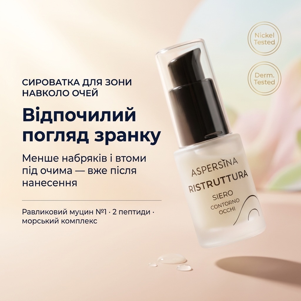 Интенсивная сыворотка для зоны вокруг глаз Aspersina, 15 мл — уход за деликатной зоной вокруг глаз