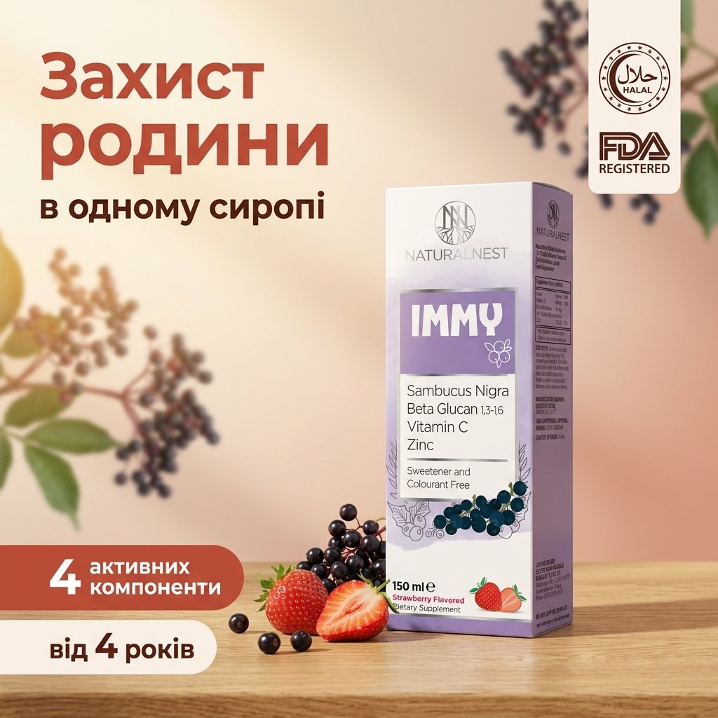 NATURALNEST Сироп для імунітету 150 мл — флакон з дозатором