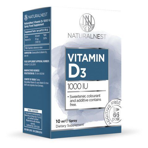 Дієтична добавка "Вітамін D3" NATURALNEST 1000 UI у спреї, 10 мл 468102 фото