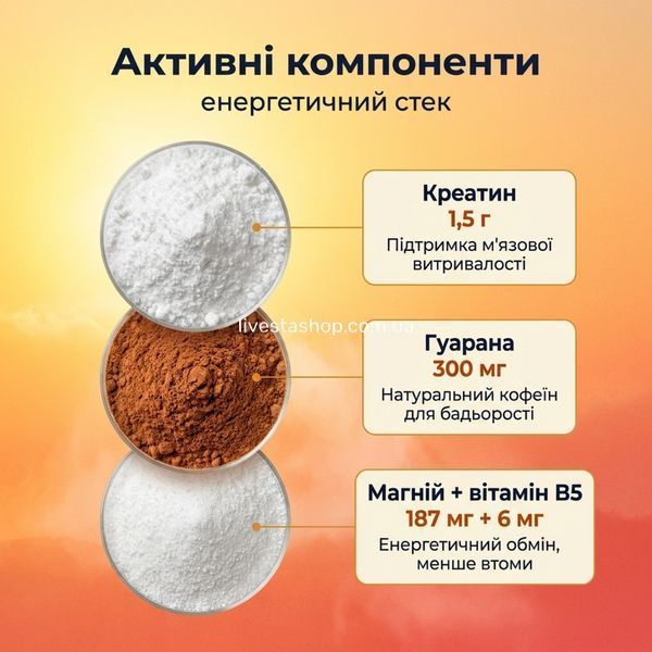 Механізм дії Tonix Заряд Енергії &mdash; ALCAR, гуарана, креатин, магній: як 10 компонентів дають енергію та фокус