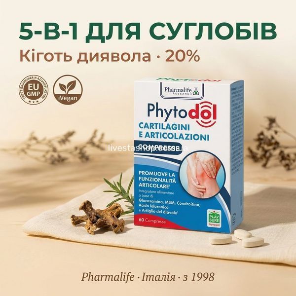Дієтична добавка Phytodol "Комплекс для підтримки суглобів", 60 таблеток 500387 фото