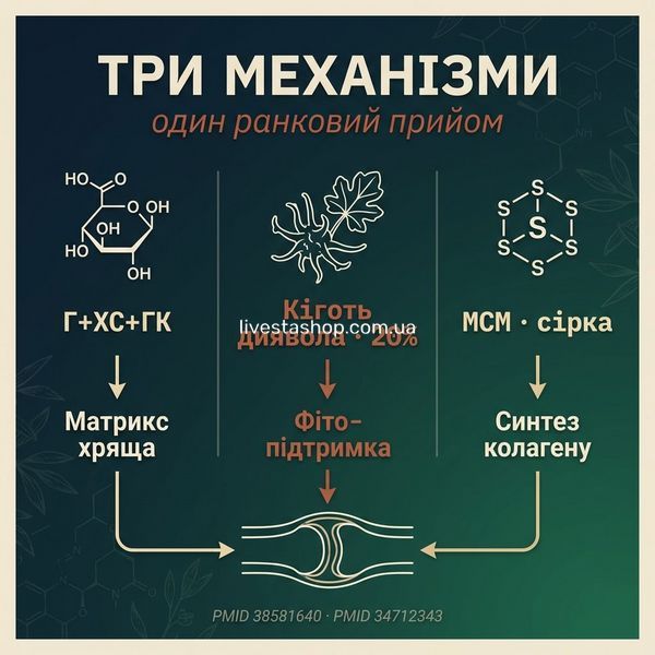Phytodol три механізми підтримки суглобів &mdash; матрикс хряща, фіто-підтримка, синтез колагену