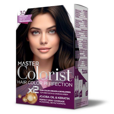 Фарба для волосся Master Colorist 3.0 Темно-коричневий, 2x50 мл2x50 мл10 мл 469214 фото